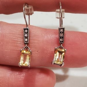 NV 925 sterling silver earring with citrine stone